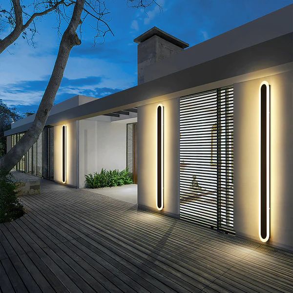 Contemporary Slim Exterior LED Wall Lamp