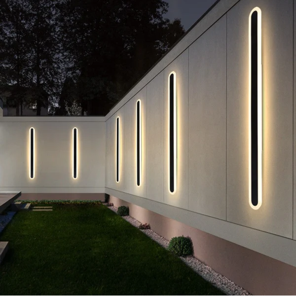Contemporary Slim Exterior LED Wall Lamp