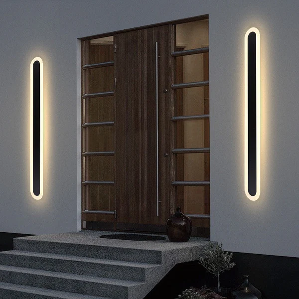 Contemporary Slim Exterior LED Wall Lamp