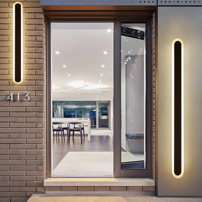 Contemporary Slim Exterior LED Wall Lamp