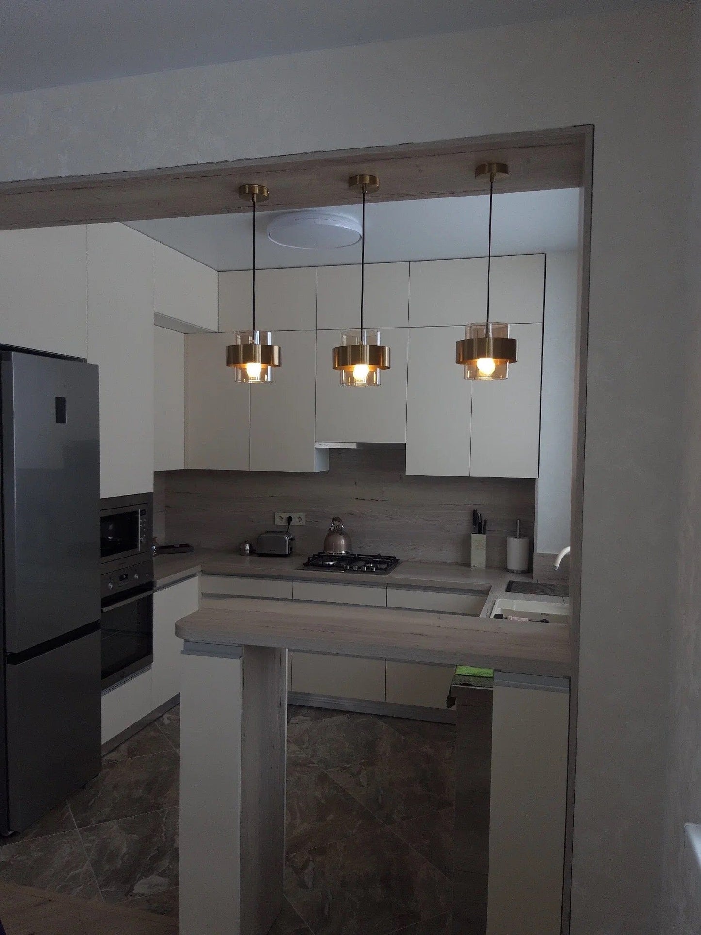 Sleek Hanging Glass Ceiling Lights