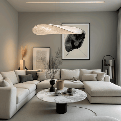 Luxury Silk Pendant LED Chandelier With Soft White Glow