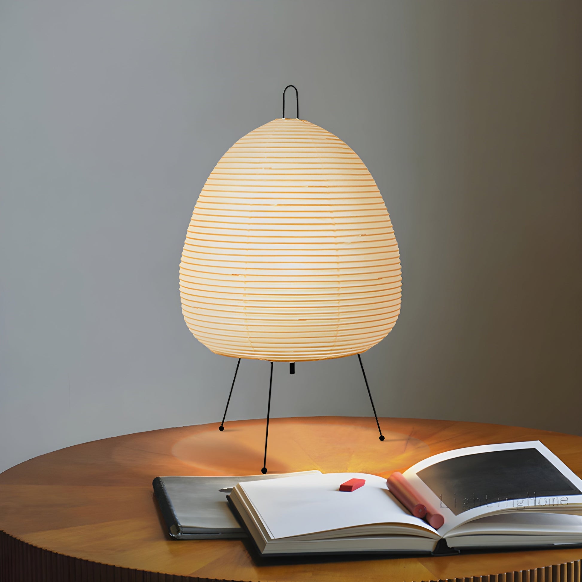 Traditional Asian Style Paper Table Light - Lusomart