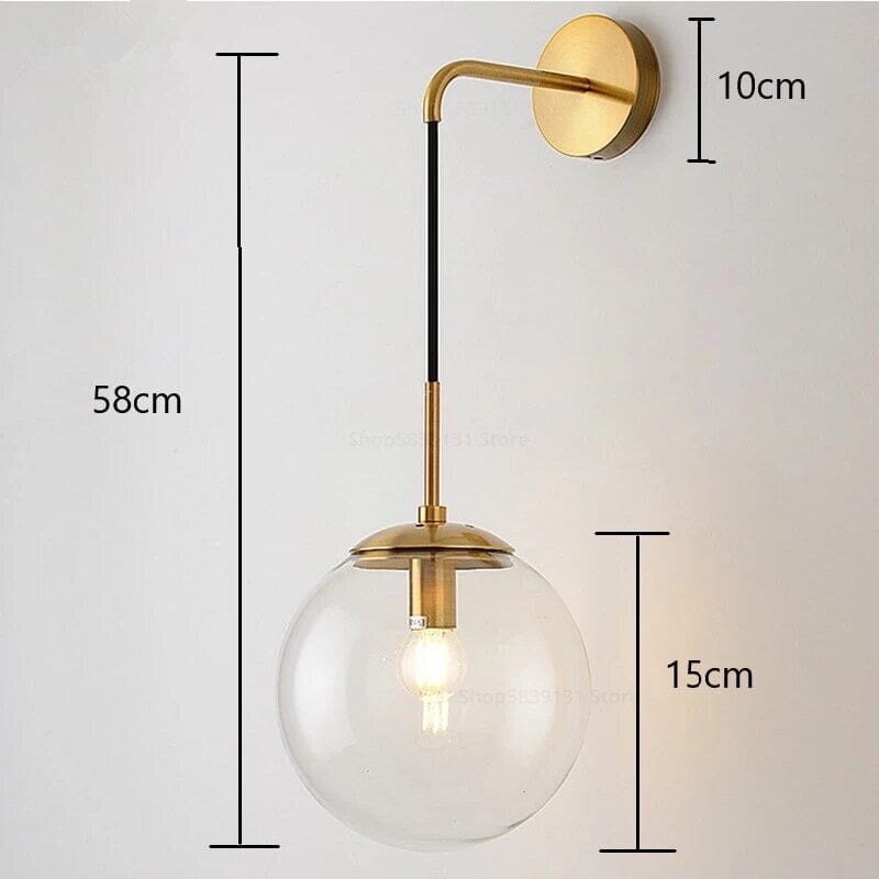 Elegant Clear Glass Wall Light