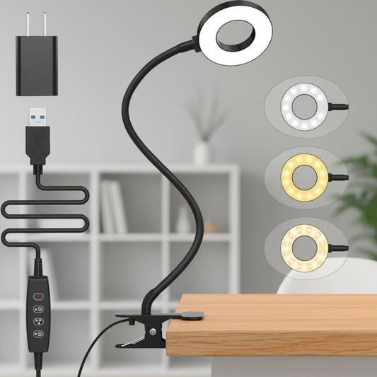 Adjustable Table Lamp with Flexible Arm and LED Light - Lusomart
