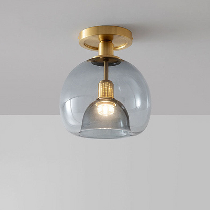 Sleek Grey Glass Pendant Light for Hallway