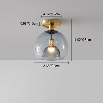 Sleek Grey Glass Pendant Light for Hallway
