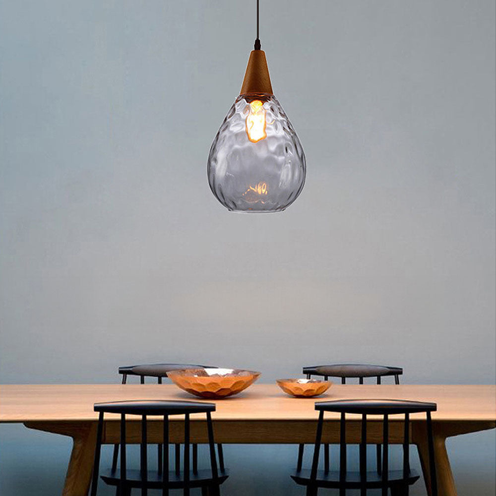 Classic Glass Drop Pendant Light Fixture