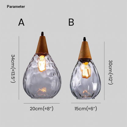 Classic Glass Drop Pendant Light Fixture