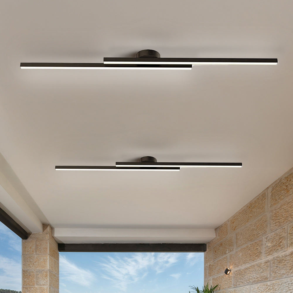 Sleek Metal LED Semi Flush Mount Ceiling Light