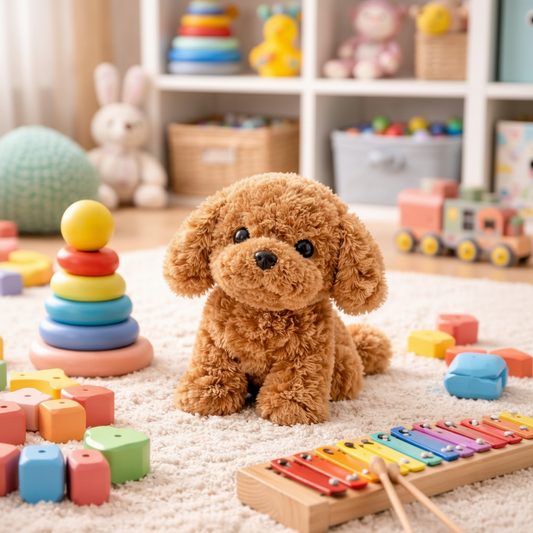 Cuddly Puppy Pet Toy Realistic Soft Plush Friend - Lusomart