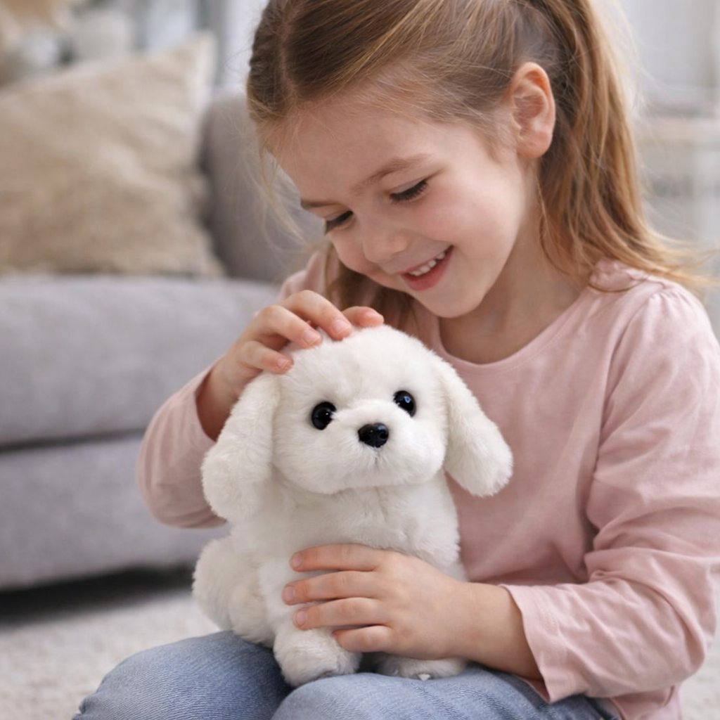 Cuddly Puppy Pet Toy Realistic Soft Plush Friend