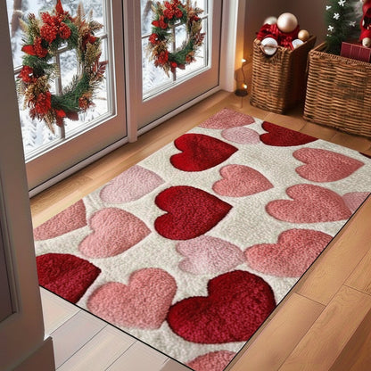 Colorful Heart Design Anti Slip Entry Mat - Lusomart