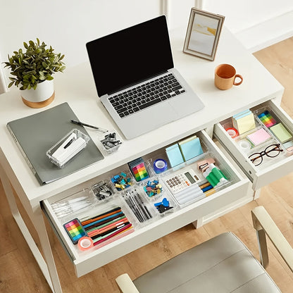 Compact Stackable Storage Tray Set for Home Office