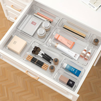 Compact Stackable Storage Tray Set for Home Office