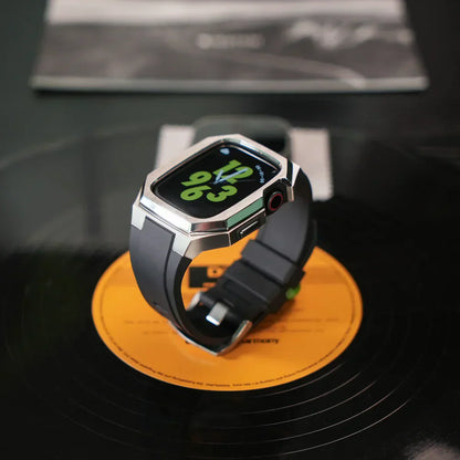 Colorful Rubber Apple Watch Strap With Metal Case