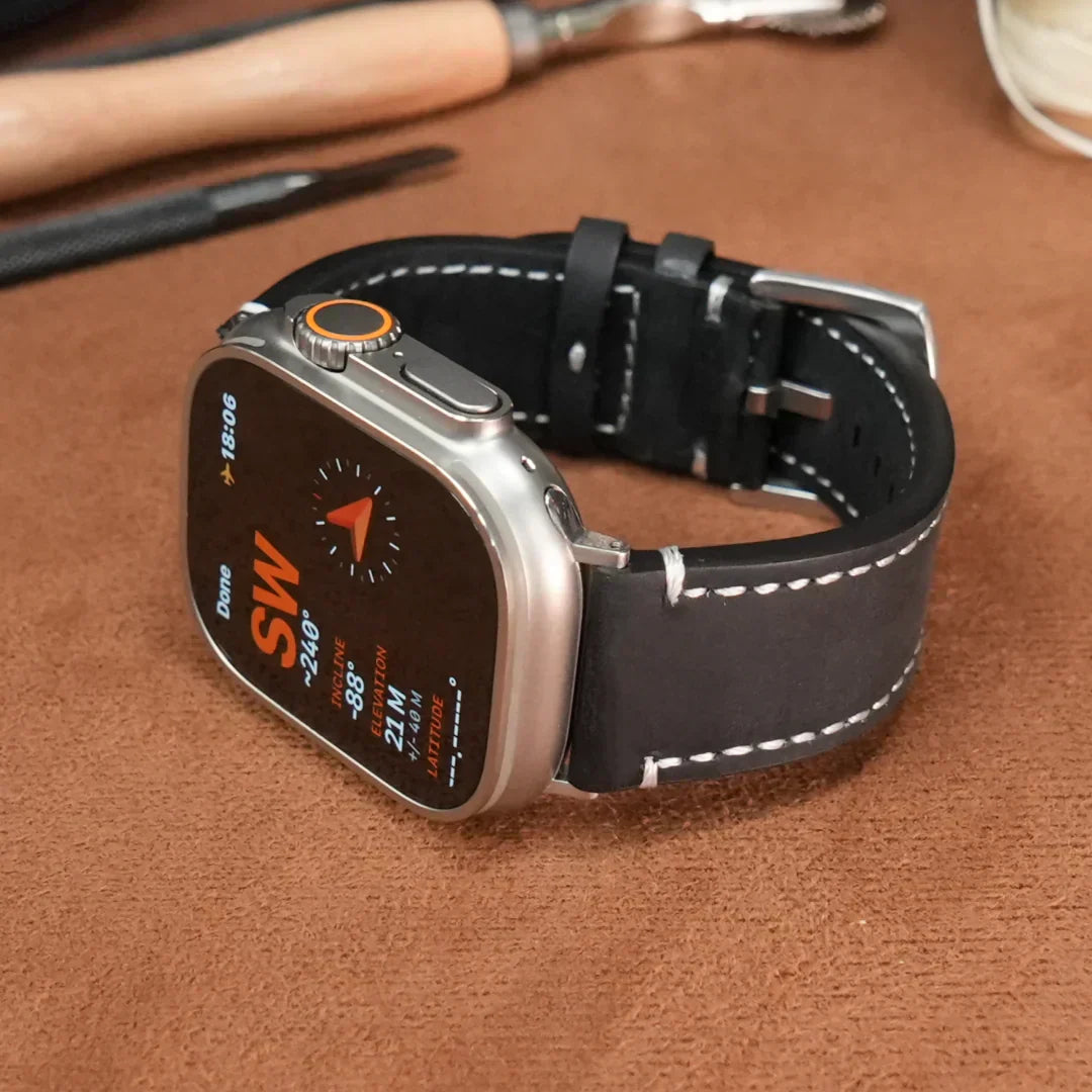 Premium Classic Leather Strap for Apple Watch