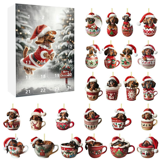 Fun Dog Themed Christmas Countdown Calendar - Lusomart