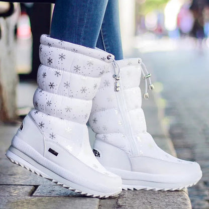 Warm Waterproof Women's Snow Boots - Lusomart