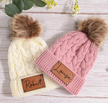 Dames Muts Met Pompon Gebreid Acryl Casual Wintermode 4