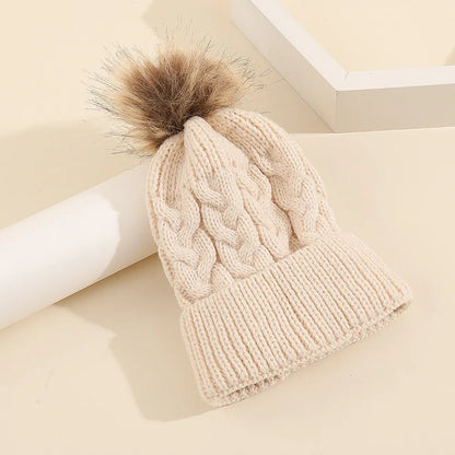 Dames Muts Met Pompon Gebreid Acryl Casual Wintermode 8