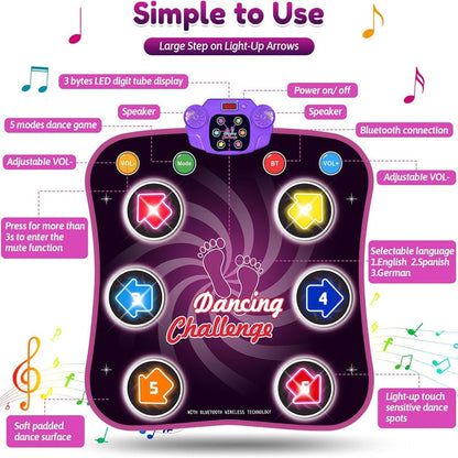 DanceWave | Fun Interactive Bluetooth Dance Mat for Kids with 5 Levels 4