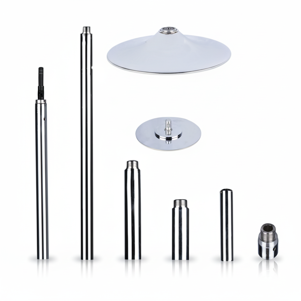 Sturdy Chrome Steel Spinning Dance Fitness Pole Home Gym
