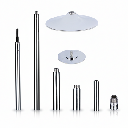 Sturdy Chrome Steel Spinning Dance Fitness Pole Home Gym