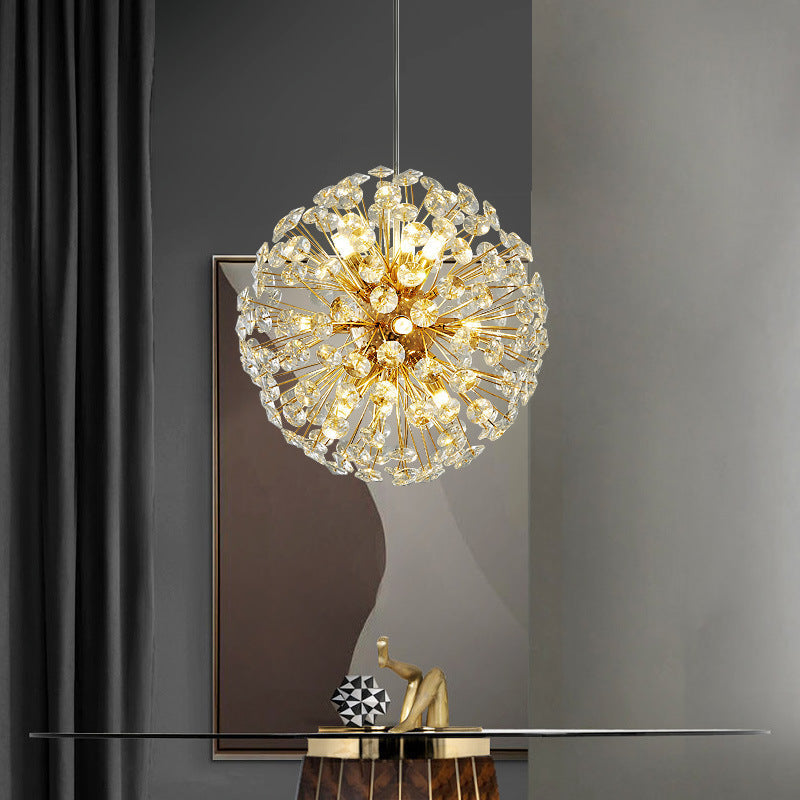 Sparkling Drop Pendant Light, Elegant Crystal Ceiling Chandelier