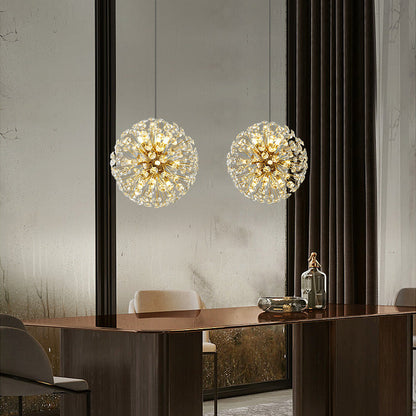 Sparkling Drop Pendant Light, Elegant Crystal Ceiling Chandelier