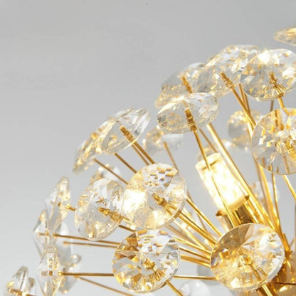 Sparkling Drop Pendant Light, Elegant Crystal Ceiling Chandelier
