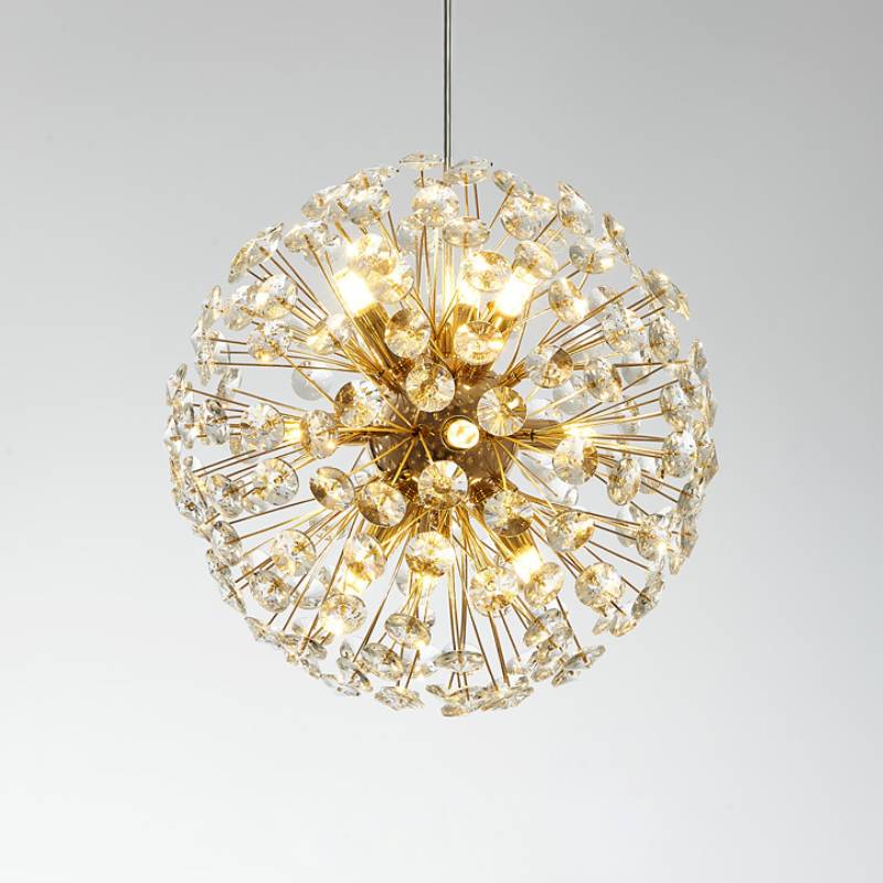 Sparkling Drop Pendant Light, Elegant Crystal Ceiling Chandelier