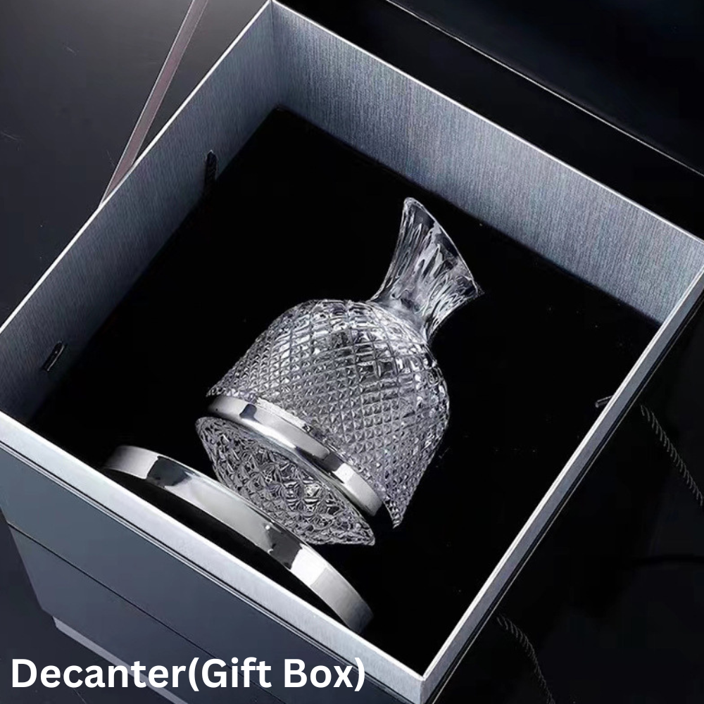 Luxury Crystal 360 Rotating Wine Decanter