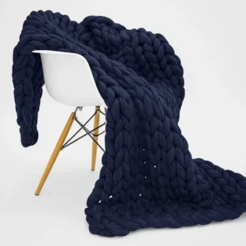 Natural Soft Weighted Cotton Throw Blanket