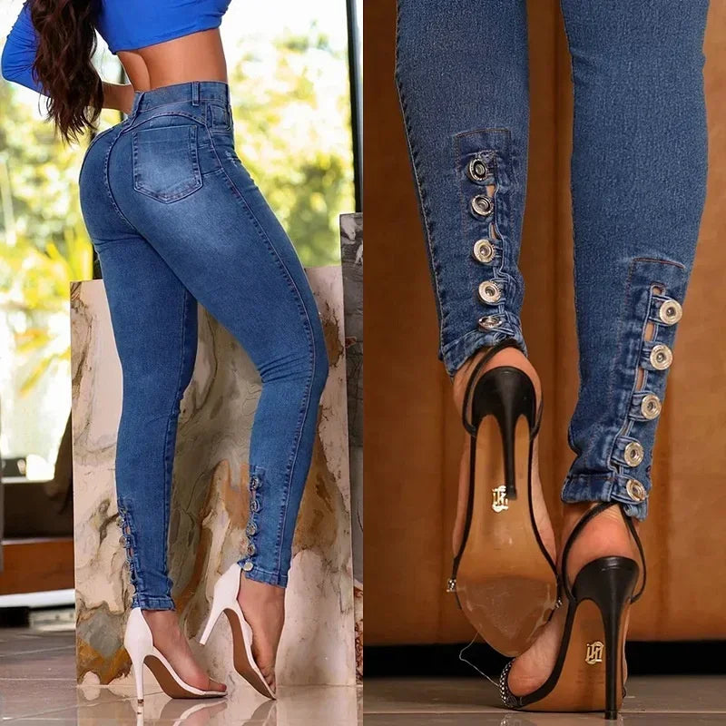 DenimBlend | Chic Slim Fit Black Jeggings for Women 2