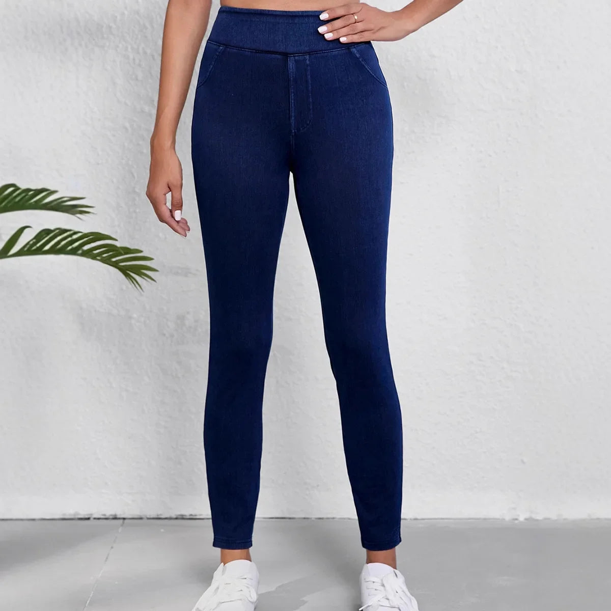 DenimFlex | Stylish Black High-Waisted Women's Skinny Jeggings 1