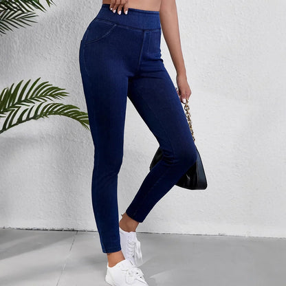 DenimFlex | Stylish Black High-Waisted Women's Skinny Jeggings 2