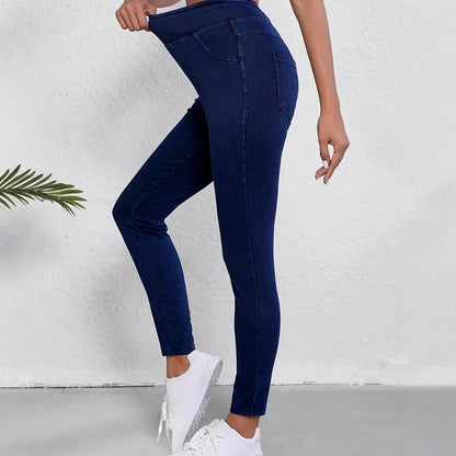 DenimFlex | Stylish Black High-Waisted Women's Skinny Jeggings 3