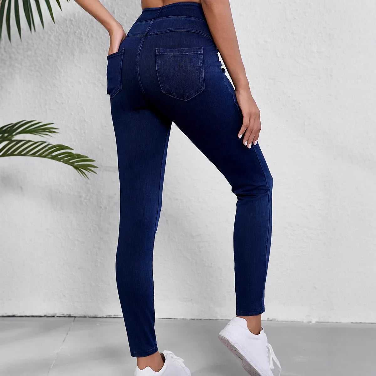 DenimFlex | Stylish Black High-Waisted Women's Skinny Jeggings 4