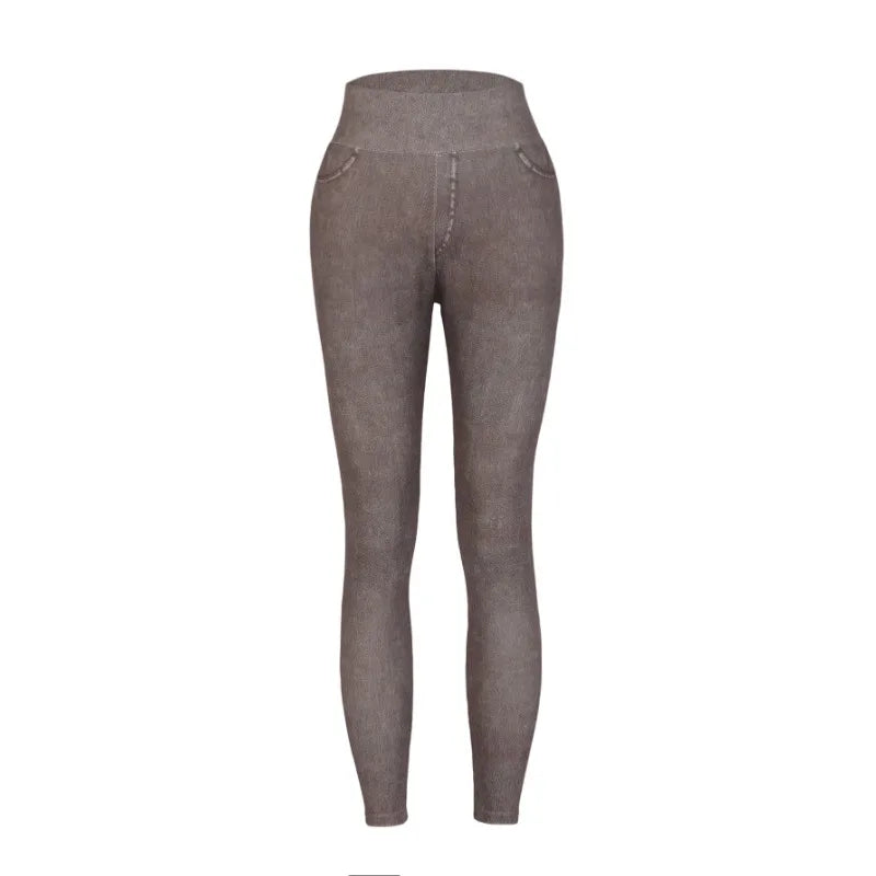 DenimWave | Chic High Waist Slim Fit Black Jeggings for Women 4