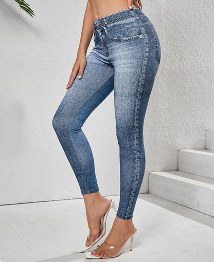 DenimWave | Stylish Black High Waist Women's Jeggings for Everyday Comfort 2