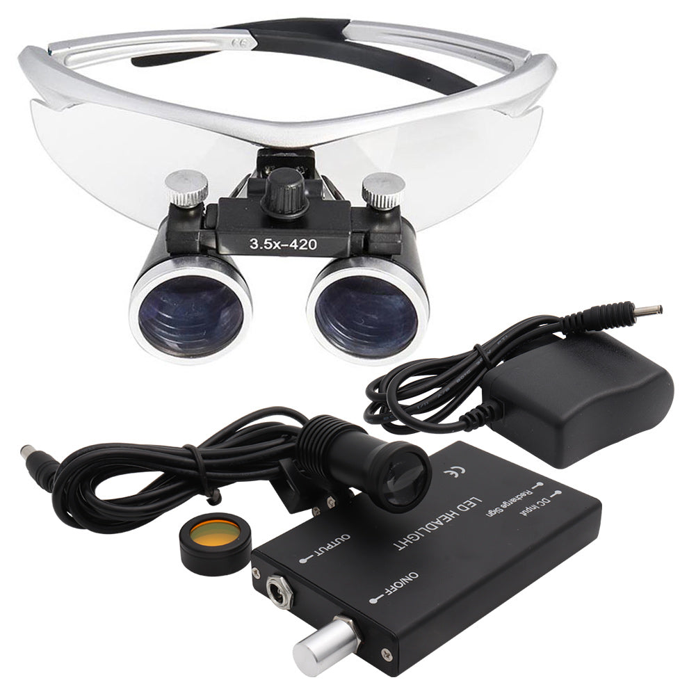 Portable Dental Magnifying Loupes With LED Light - Lusomart