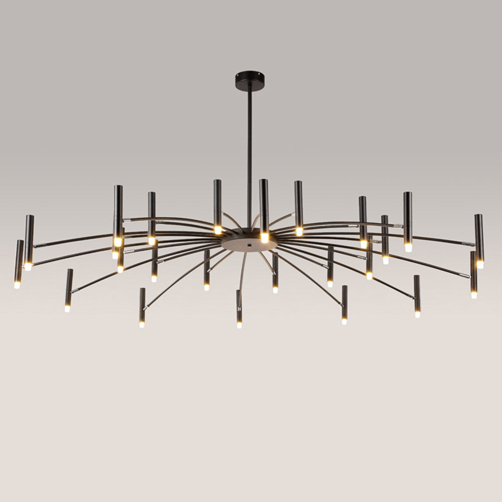 Luxury Gold Black Crystal LED Chandelier Light Fixture