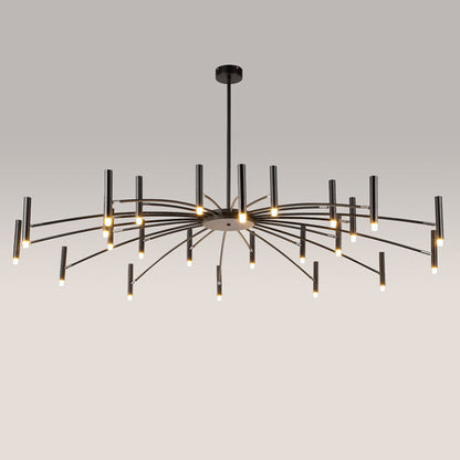 Luxury Gold Black Crystal LED Chandelier Light Fixture
