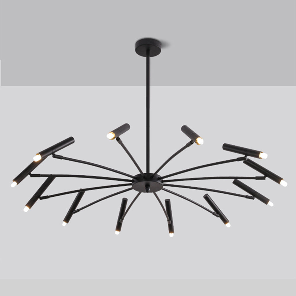 Luxury Gold Black Crystal LED Chandelier Light Fixture