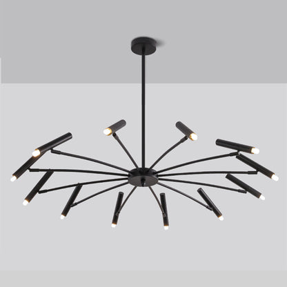 Luxury Gold Black Crystal LED Chandelier Light Fixture