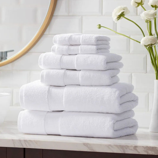 Luxurious Soft 6-Piece Egyptian Cotton Towel Set - Lusomart
