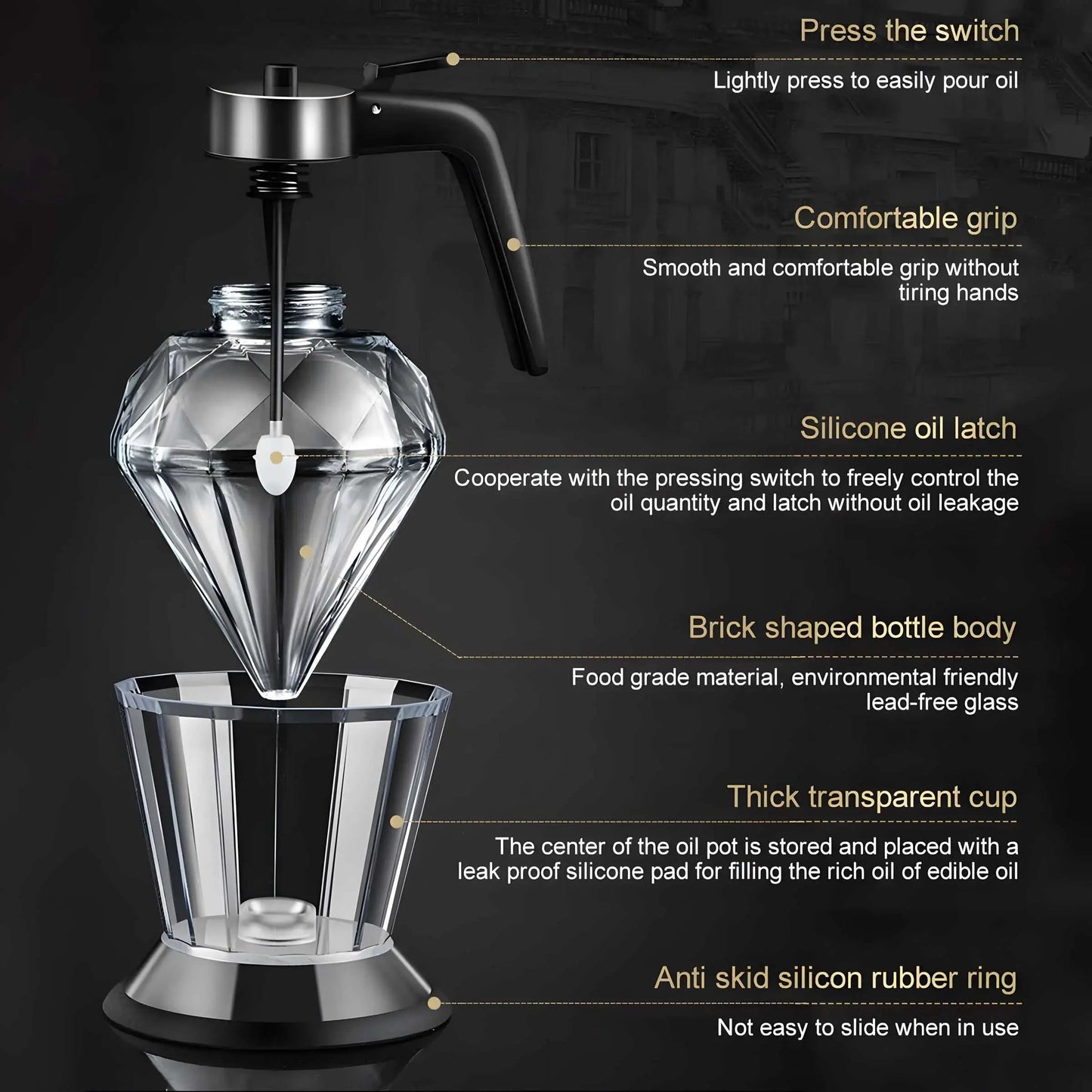 DiamondPour™ - Multifunctional Glass Dispenser 200ml Inovessa