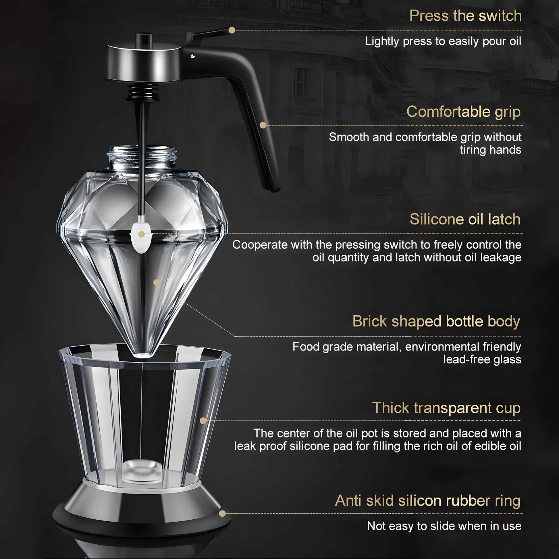 DiamondPour™ - Multifunctional Glass Dispenser 200ml Inovessa