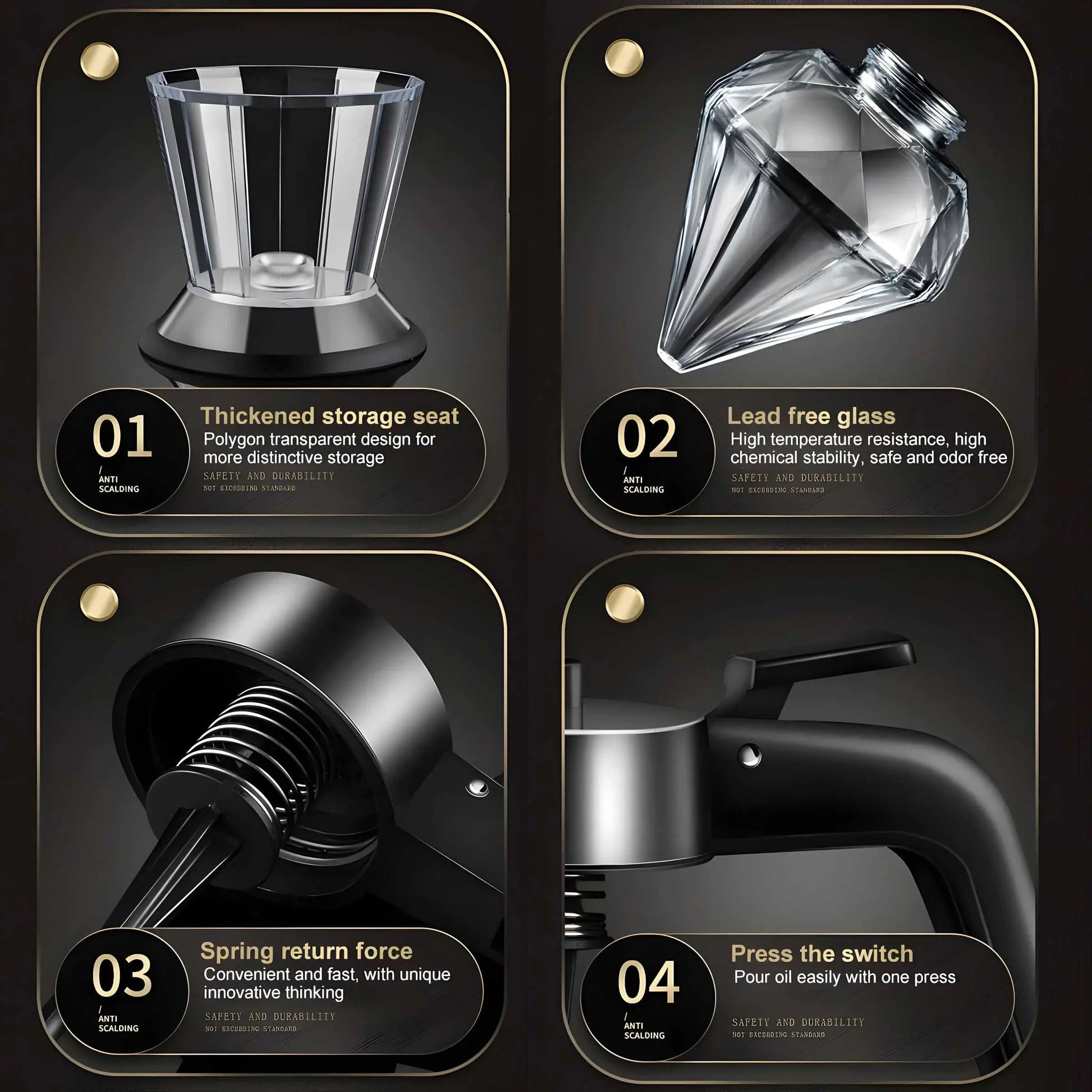DiamondPour™ - Multifunctional Glass Dispenser 200ml Inovessa